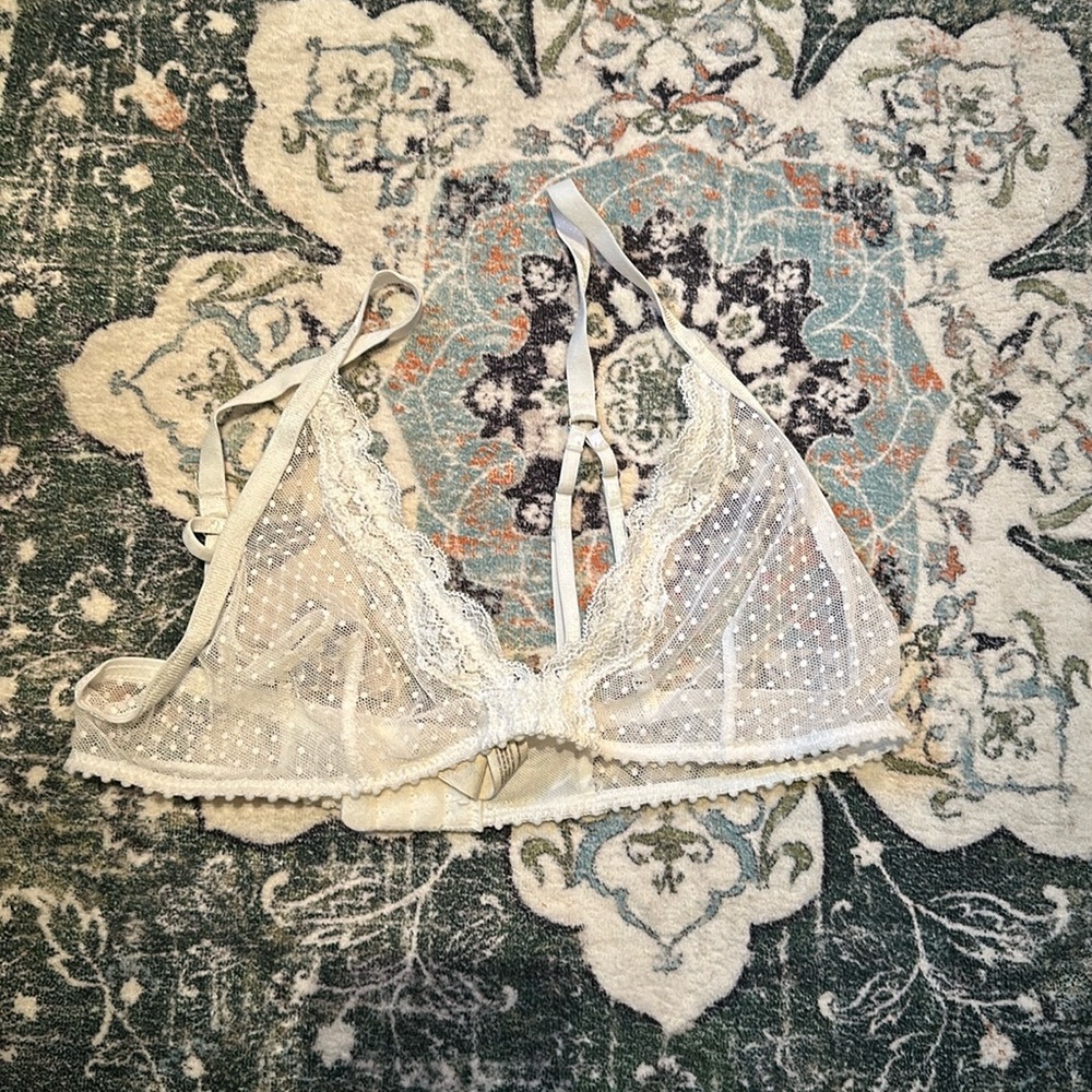 Free People Lacy White Bralette Small